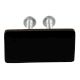 Black Rectangle Stainless Steel Small Cabinet Knobs